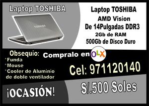 VENDO LAPTOP TOSHIBA DDR3