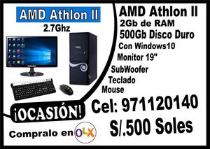 VENDO PC COMPLETA AMD Athlon ll de 2.7Ghz