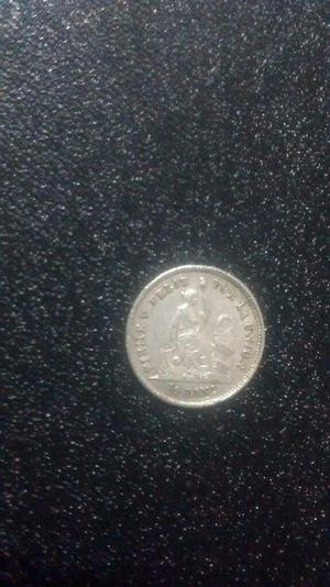 Moneda Peruana de Plata Genuina 