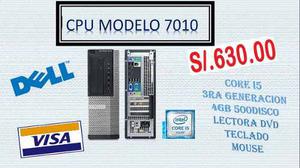 Cpu Dell Core I5 3ra Gen. 4gb 500gb Modelo 