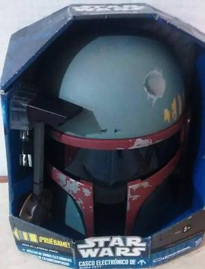 star wars boba fett casco electronico en caja