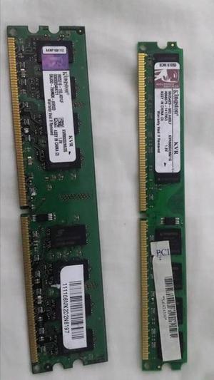 2 MEMORIAS DDR2 BUS DE GB Y 1GB EN EXCELENTE ESTADO
