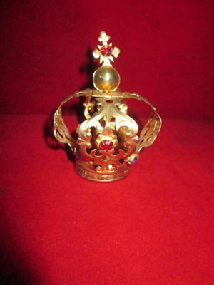 Hermosa Corona del niño Jesus de bronce religioso original