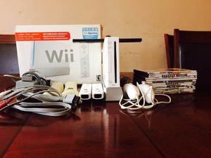 Nintendo Wii Flasheado + Accesorios + 14juegos. Original