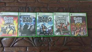 5 Juegos Rockband Guitar Hero Xbox360 Originales