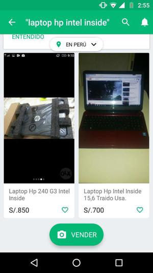 Vendo Laptop Hp Intel Inside