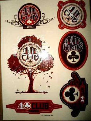 Pearl Jam Stickers 10 Club Oficiales
