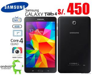 TABLET Samsung Galaxy Tab 4 de 7'', QUAD CORE, 8GB Memoria,