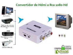 Convertidor De Audio Y Video Hdmi Rca Vga Full-hd