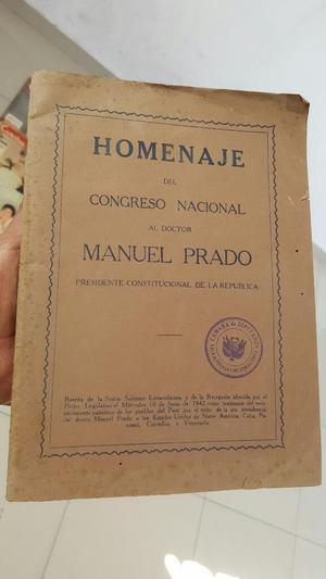 Homenaje Del Congreso Al Doctor Manuel Prado Precidente