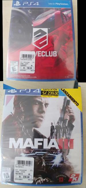 Oferto Mi Mafia 3 Y Driveclub Selladitos