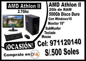 Vendo PC Completa AMD Athlon ll de 2.7GHz