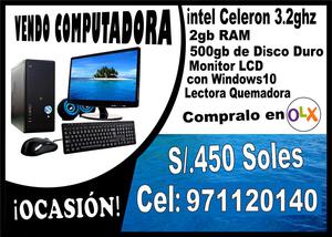 Vendo PC Completa Intel Celeron de 3.2GHz