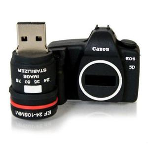 USB llavero en forma de camara dsrl con lente de 16 gb de