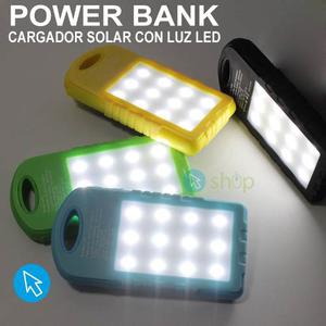 Cargador Portátil Solar Luz Led Batería Power Bank 