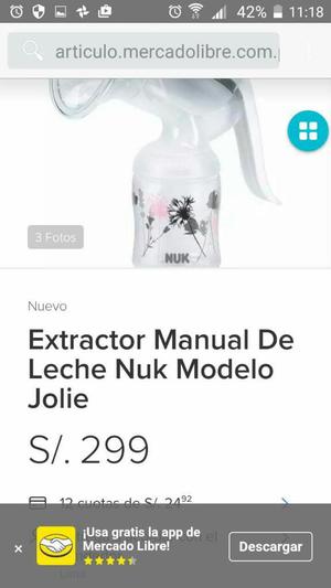 Extractor Manual de Leche