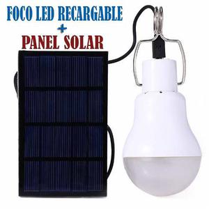 Foco Led Portable Recargable + Panel Solar