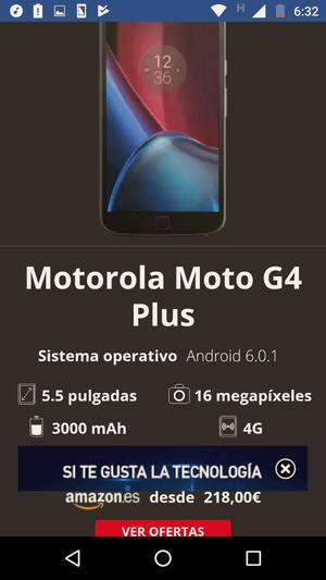 Vendo Moto G4 Plus