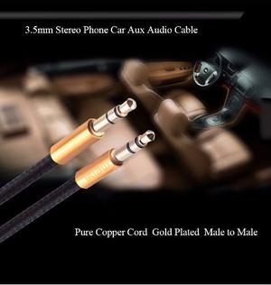 Cable Auxiliar Audio 3.5mm Black/gold