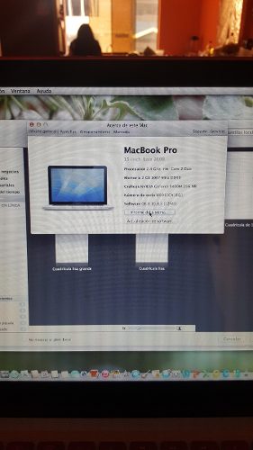 Macbook 15 Core 2 Duo 2.4 Ghz 2gb 250 Hdd