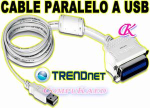 Cable Adaptador De Paralelo A Usb Trendnet Tup P/ Pc
