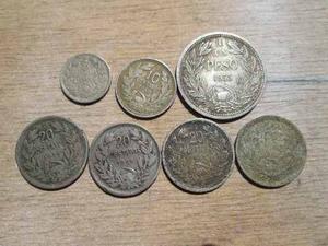 Chile Lote De 7 Monedas Desde  Hasta 