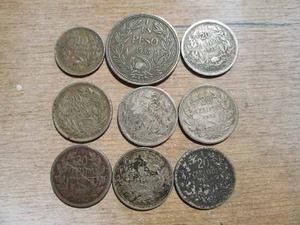 Monedas Chile Antiguas Lote 9 Monedas Dese 