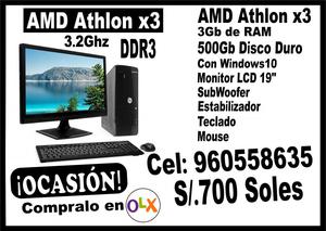 VENDO PC AMD Athlon X3 de 3.2GHz DDR3
