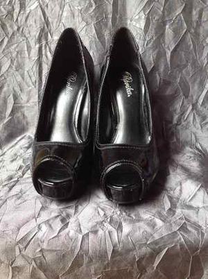 Zapatos Negros De Mujer Talla 37 Con Plataforma De Charol