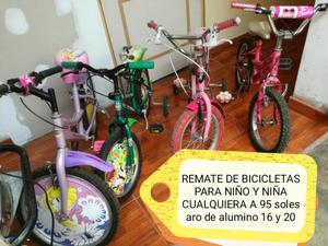 Bicicletas Niña Remate 95 Soles
