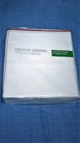Juego De Sabanas Benetton - 100% Algodon - Nuevo !!!