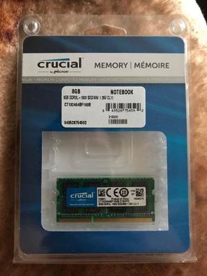 Crucial Memoria Ram 8gb Ddr3l - Laptop Dell, Asus, Hp, Etc.