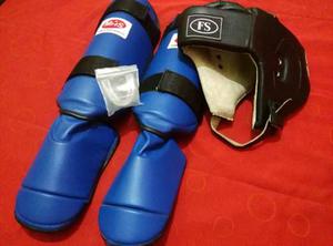 Muay Thai Kick Boxing Protectores Canillas Cabeza Bucal
