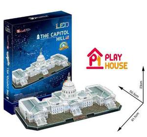 Rompecabezas 3d Capitolio Usa Con Luces Leds Play House