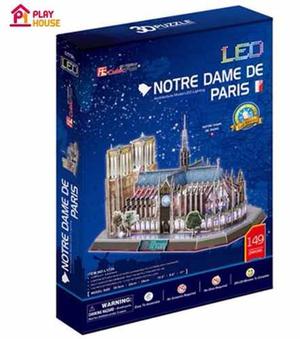 Rompecabezas 3d Notre Dame Con Luces Led Play House