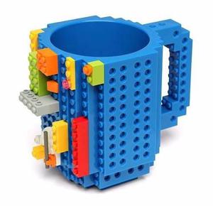 Taza Mug Compatible Con Piezas Lego - Color Azul
