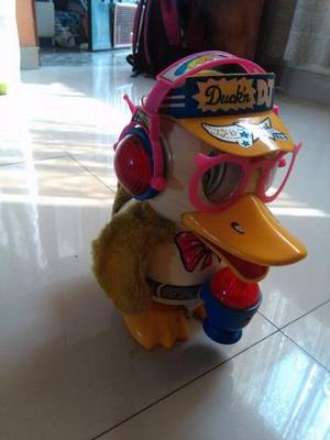 Antiguo Juguete Grande Duck Dj Pato Discjockey