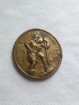 Medalla Antigua San Juan de Dios Crist