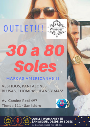 Outlet Ropa Americana desde 30 soles