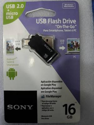 Usb Y Microusb De 16gb Sony Para Smartphone/tablet/pc