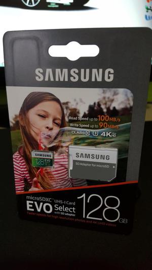 Stock Samsung 128gb 100mb/s U3 Microsd Evo Mbme128ga/am
