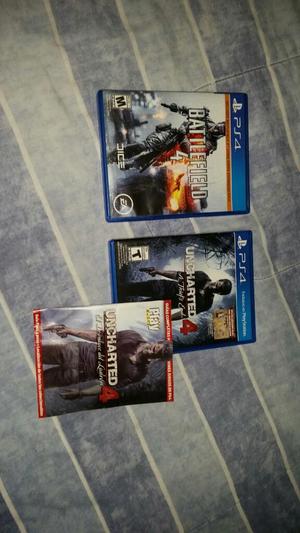 Uncharted 4 con Guía Y Battlefield 4