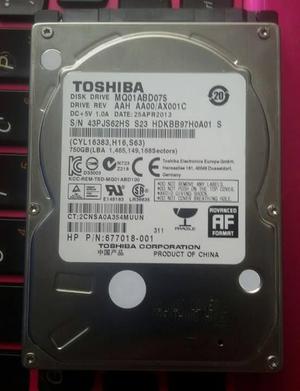 VENDO DISCO DURO TOSHIBA PARA LAPTOP DE 750 GB