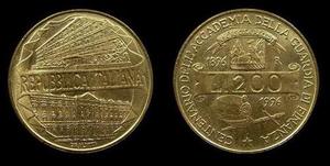 Moneda Extranjera/ Conmemorativa 200 Liras 