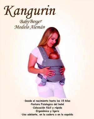 Porta bebé ergonómico azul marca Kangurin, Baby Berger