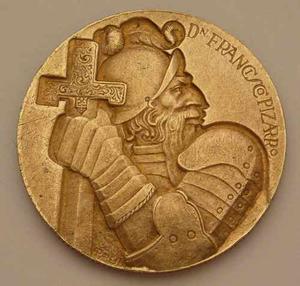 Medalla Iv Centenario De La Fundacion De Lima  Pizarro
