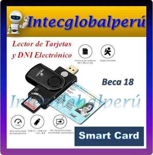 Smart Card Lector De Dni Electrónico Beca 18 Multi Reader