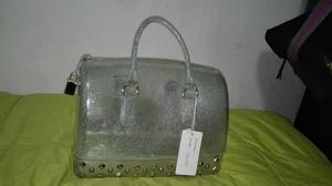 Cartera Modelo Cofre Color Silver