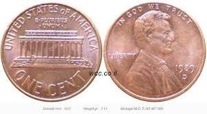 Monedas Antiguas One Cent  U S A