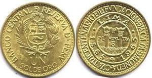 Monedas Antiguas Un Sol De Oro 